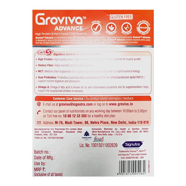 Groviva Advance Age 2+ Powder Refill - Vanilla Flavour 400 g - Nutrition Supplements