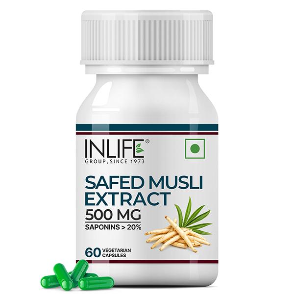 Netmeds | Inlife Safed Musli Extract 500 mg Vegetarian Capsule 60's