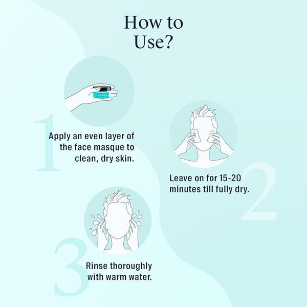 Arata Natural Clay Face Masque With Activated Charcoal ,Kaolin & Brazilian Blue Clay 100 gm - Masks & Peels