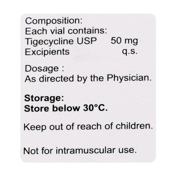 TIGECROSS 50mg Injection 1's - Bacterial Infections-Tet