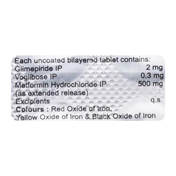 Switglim MV 0.3/500/2mg Tablet 10'S - Diabetes-Ant