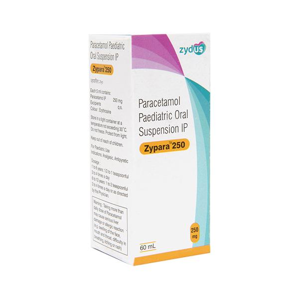 ZYPARA 250 Oral Suspension 60ml - Fever-Ana