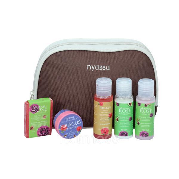 Nyassa Moroccan Rose Travel Kit 125 gm - Shower Gels & Body Wash