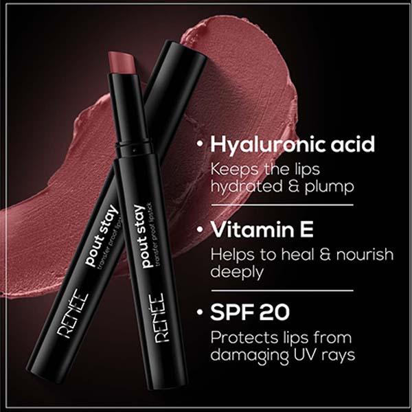 Renee Poutstay Transfer Proof Lipstick- 05 Ella 2 gm - Lipsticks