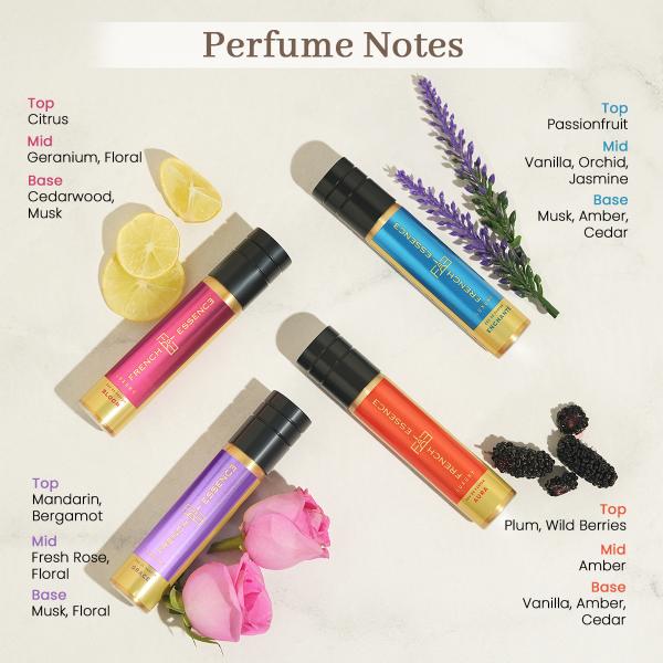 French Essence Gift Set - Eua De Parfume (Grace + Enchante + Bloom + Aura) ( Pack Of 4 x 15 ml) 1's - Perfumes (Edt/Edp)