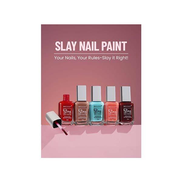 Swiss Beauty Slay Nail Color, Shade - Grey Stone 13 gm - Nail Polish
