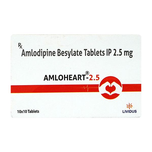 AMLOHEART 2.5 Tablet 10's - Hypertension-Cal