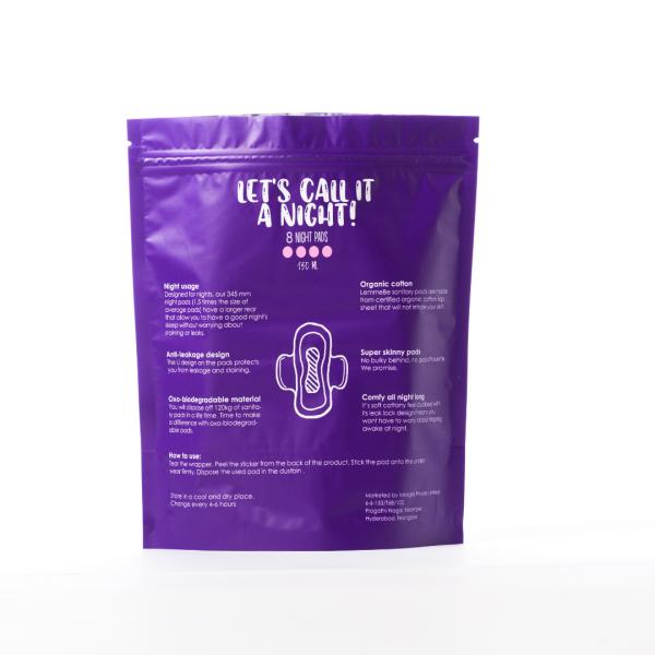 Lemme Be Heavy Flow Sanitary Night Pads 8's - Sanitary Napkins