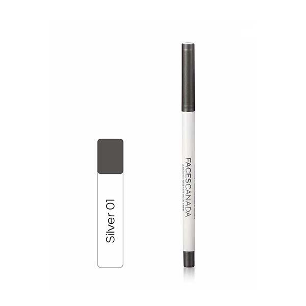 Faces Canada Ultimepro Twist Eye Kajal Liner Silver 01 0.35 Gm - Eyeliners