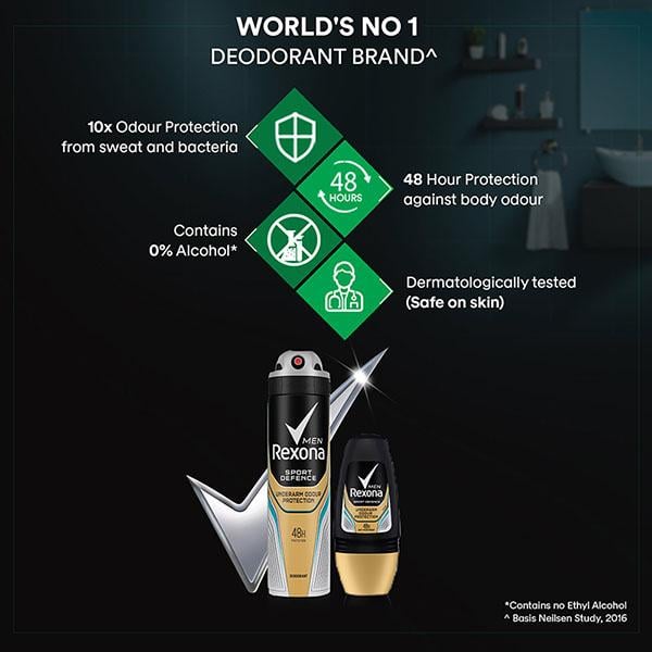 Rexona Men Sport Defence Underarm Protection Roll On 50 ml - Men Deodorants/Roll-Ons