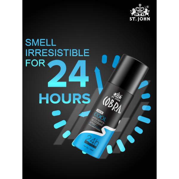 St. John Cobra Sports Limited Edition Deodorant Spray + Cool Limited Edition Deodorant Spray + Cobra Eau De Parfum 15 ml - Shaving Foams