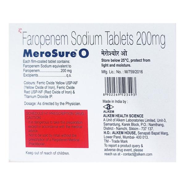 MEROSURE O 200mg Tablet 9's - Bacterial Infections-OBL