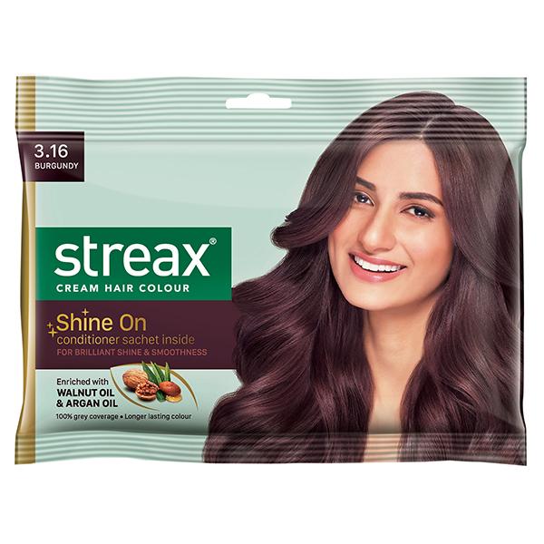 Netmeds | Streax Hair Colour - Burgandy (25gm+20ml) 1's