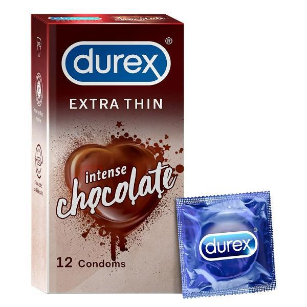 Netmeds | Durex Extra Thin Condoms - Intense Chocolate 12's