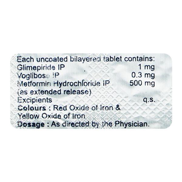 Switglim MV 1/500/0.3mg Tablet 10'S - Diabetes-Ant