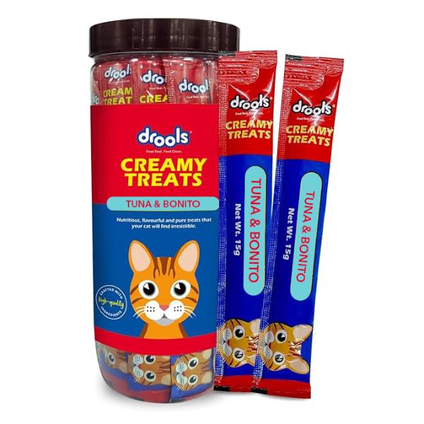 Netmeds | Drools Creamy Treats For Cat - Tuna&Bonito (Pack Of 25 x 15gm) 1's