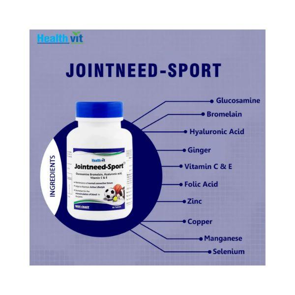 Healthvit Jointneed-Sport Glucosamine- Tablets 60's - Multi-Vitamins
