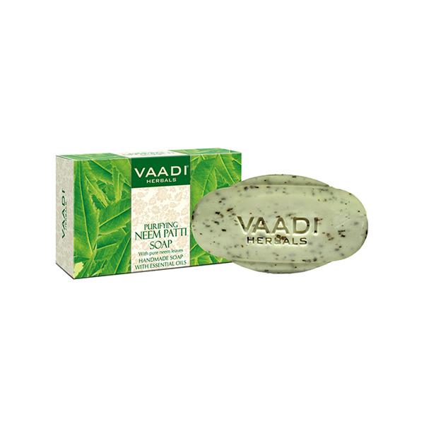Netmeds | Vaadi Herbals Handmade Soap with Essential Oils - Purifying Neem Patti 75gm
