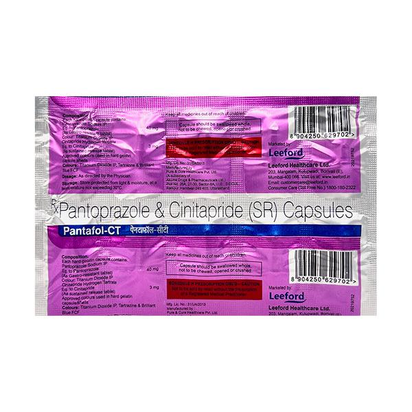 PANTAFOL CT Capsule 10's - Ulcer/Reflux/Flatulence-Aaa