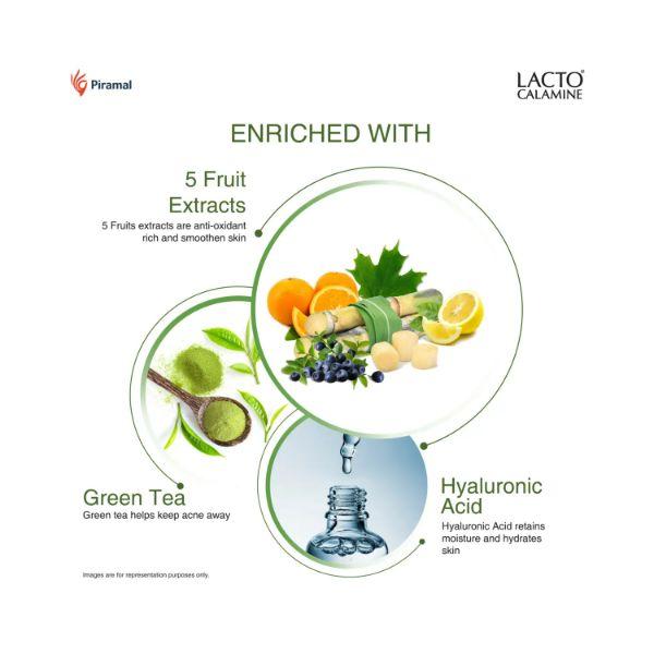 Lacto Calamine Night Gel with Green Tea, Hyaluronic acid & 5 fruit extracts- 50gm 3's - Night Cream