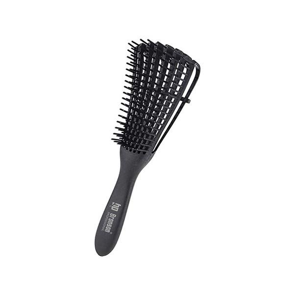 Netmeds | Bronson Professional Wet And Dry Hair Detangler Hair Brush With Spacing Clip - Black 12's