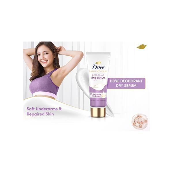 Netmeds | Dove Dry Serum Niacinamide + Omega 6 - Dove Radiant + Care Deodorant Dry Serum 40 ml