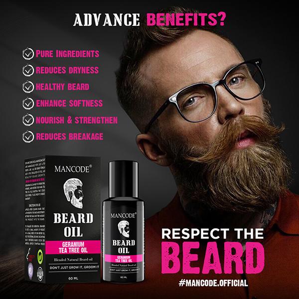 Mancode Beard Oil -Germanium & Tea Tree 60 ml - Beard Oil