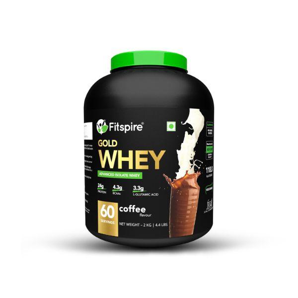 Fitspire Advanced Isolate Gold Whey Protein 60 Servings Coffee 2000 gm