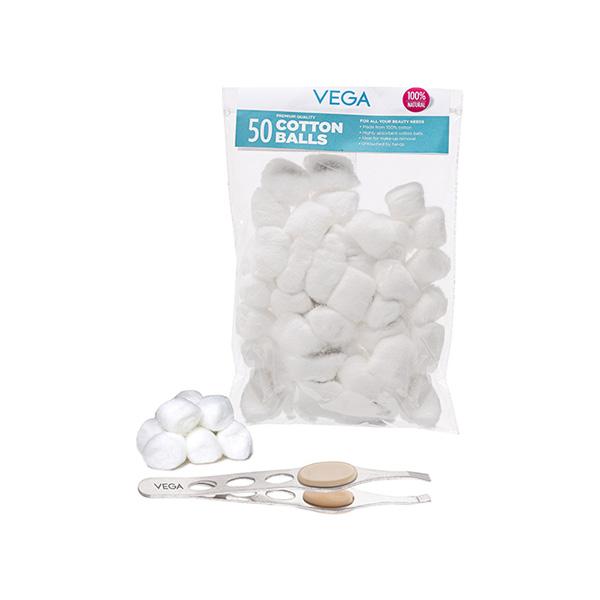 Netmeds | Vega Tweezer and Cotton Balls (VCP-06) 2's