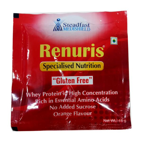 Renuris Gluten Free Orange Flavour Sachet 16gm - Supplements-Sup