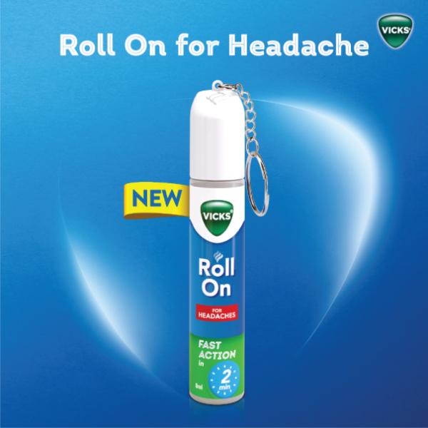 Vicks Roll On For Headaches 8 ml - Roll-On/Patch