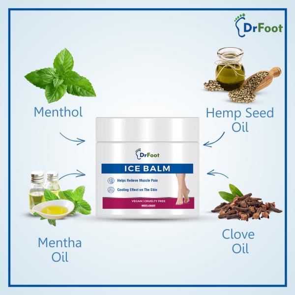 Dr Foot Ice Balm - Cold 100 gm - Foot Creams & Lotions
