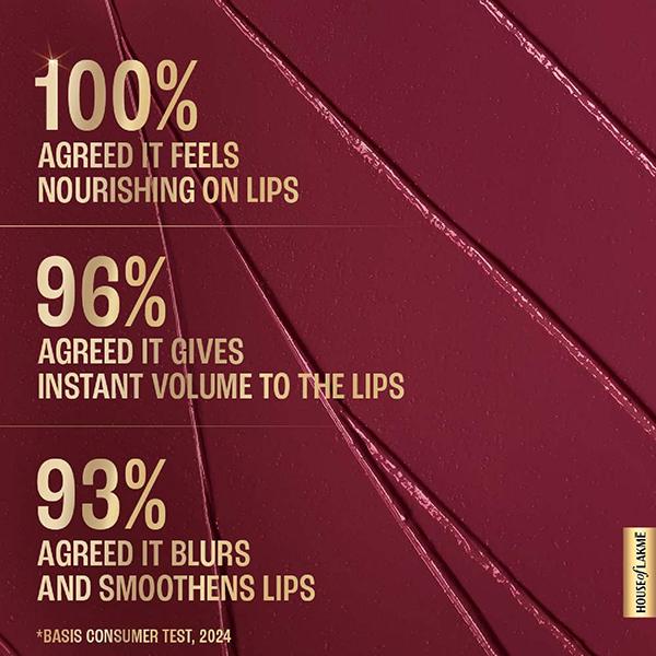 Lakme Ultimat Glam Satin Matte Lipstick -Winevelvt-UW2 4.3 g - Lipsticks