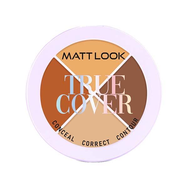 Matt Look True Cover Conceal, Correct and Contour Palette, Long Lasting Texture - Sugar Biscuit 12 gm - Concealer