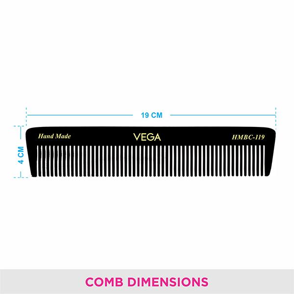 Vega Dressing Hair Comb for Men and Women, Black (VC2HMBC-119) 2's - Hair Combs