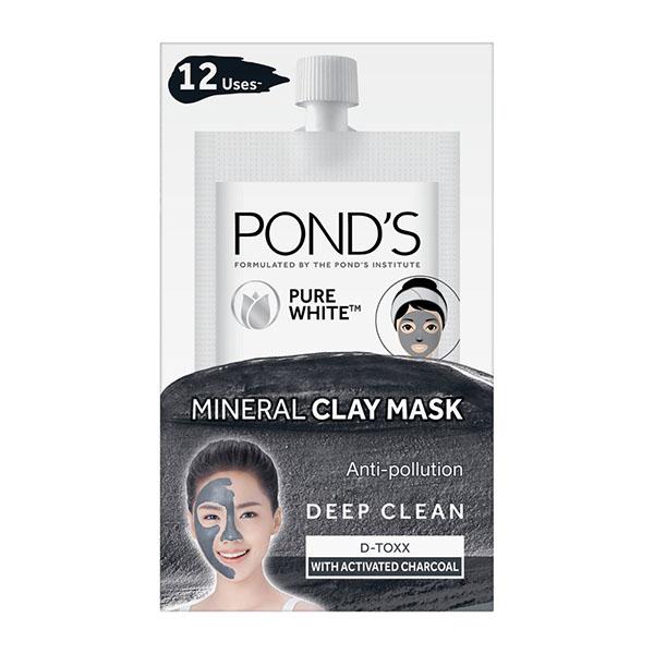 Pond's Pure White Anti Pollution Activated Charcoal Mineral Clay Mask 8 gm