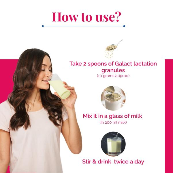 Galact Lactation Granules - Kesar Flavor 200 g - Nutritional Supplements