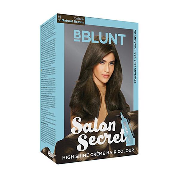 Netmeds | BBlunt Salon Secret High Shine Creme Hair Colour 4.31 Coffee Natural Brown (50gm +50ml + 8ml) 1's