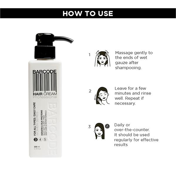 Barcode Professional Hair Cream For All Types (BCHC001) 200 ml - Hair Creams
