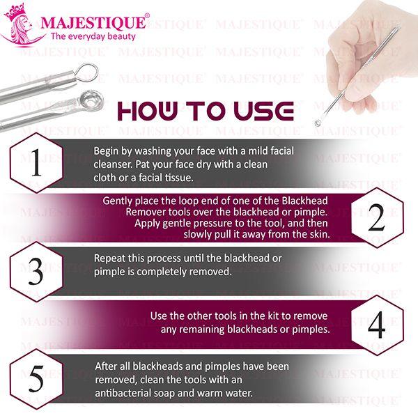 Majestique Blackhead Remover Dual Heads Blackheads Removal 1's - Others