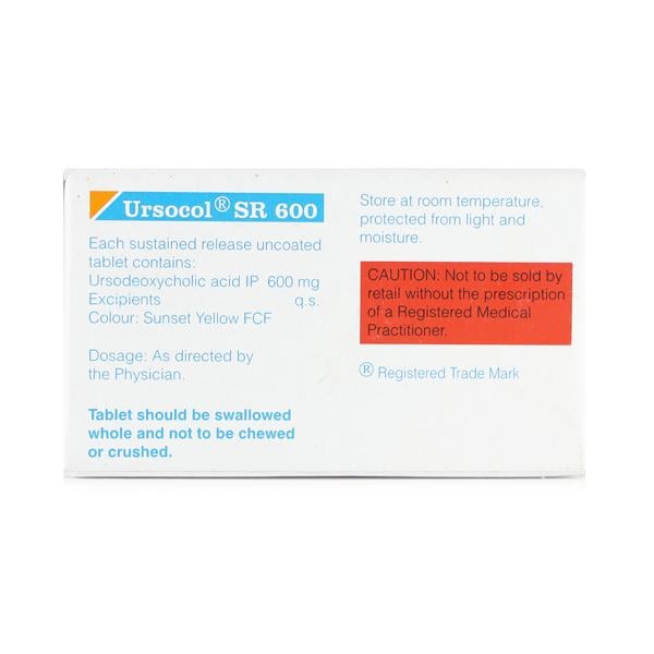 Ursocol SR 600mg Tablet 10'S - Cholelithiasis/Gall Stones