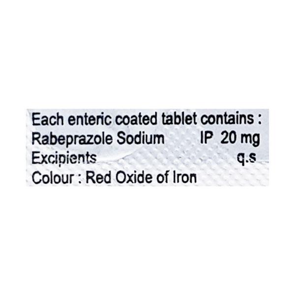 RABISAFE 20 Tablet 10's - Ulcer/Reflux/Flatulence-Aaa