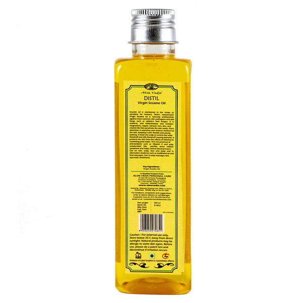 Aloe Veda Distil Virgin Sesame Oil 200 ml - Massage Oils