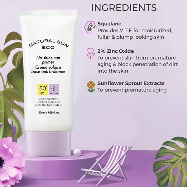 The Face Shop Naturalsun Eco No Shine Sun Primer SPF50+ PA+++ Mattifying 50ml - Face Sunscreen