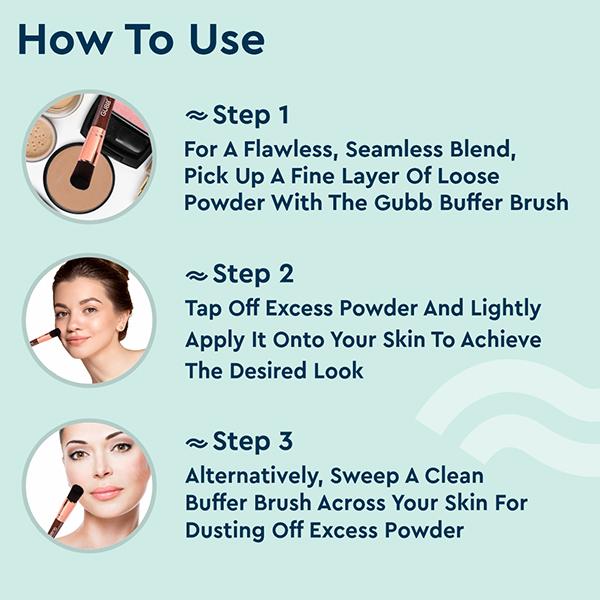 Gubb Buffer Brush, Foundation Brush & Powder Brush 1's - Face Brush