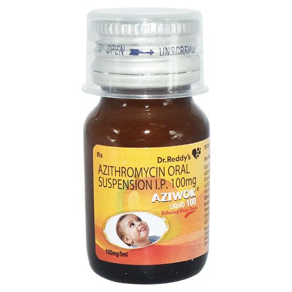 Aziwok 100 Refreshing Mango Flavour Liquid 15ml - Bacterial Infections-Mac