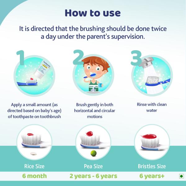 Chicco Kids Toothpaste (6 month to 6 yr) - Apple Banana 50 gm - Toothpaste