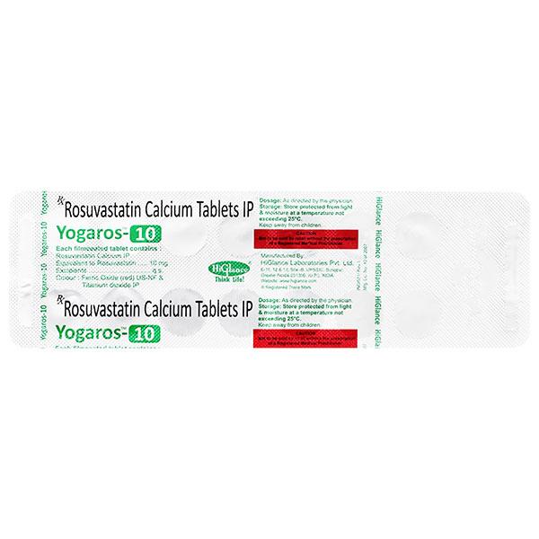 YOGAROS 10mg Tablet 15's - High Cholesterol-Dys