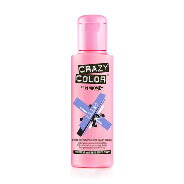 Crazy Color Semi-Permanent Hair Color Cream - Lilac 100 ml