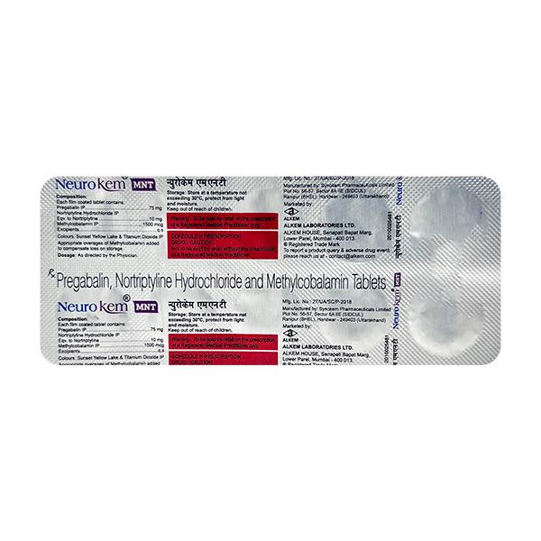 NEUROKEM MNT Tablet 10's - Neuropathic Pain-Dru